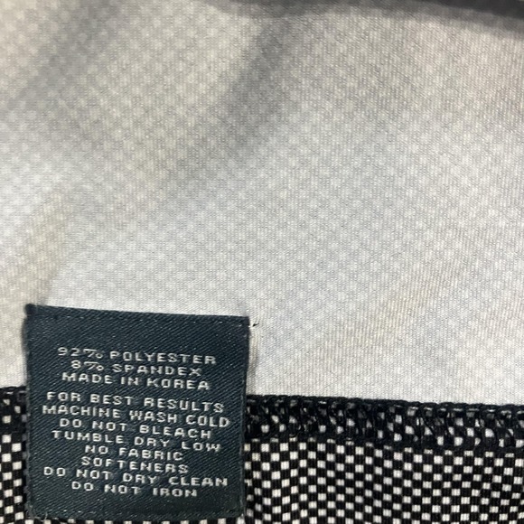 Turtleson Polo Shirt Mens Large Black Micro Check Long Sleeve Golf Performance - Picture 4 of 7